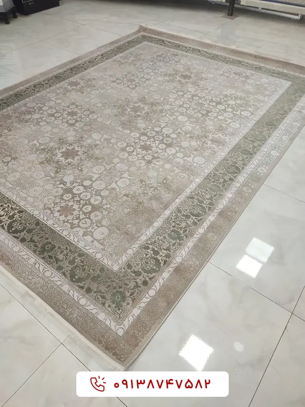 فرش کد 88101 سبز 1200 شان