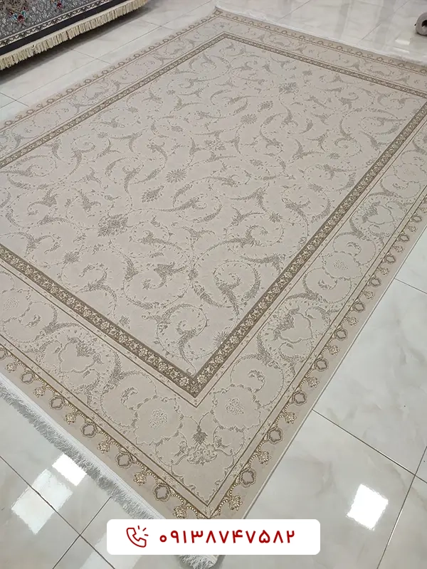 فرش نقره کوب 1200 شانه کرم