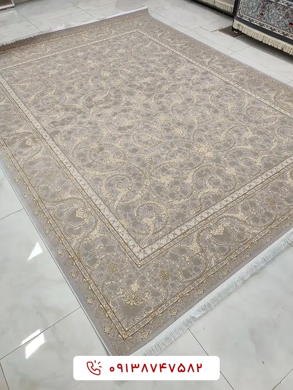 فرش نقره کوب 1200 شانه نقره‌ای