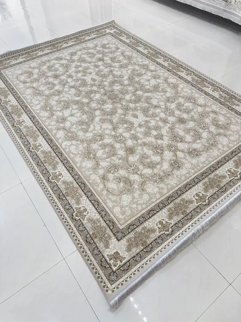 فرش 1200 شانه کد 15804 کرم