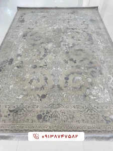 فرش کد 85045 کرم آبی