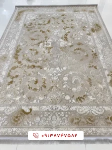 فرش کد 85047 کرم طلایی