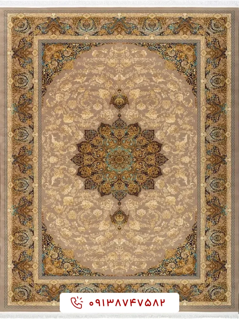 فرش کد 2000000112 خاکی 1500 شانه