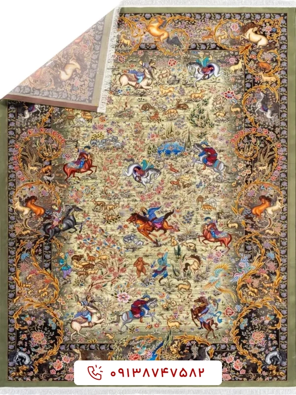 فرش کد 20CT0000 سبز 1500 شانه