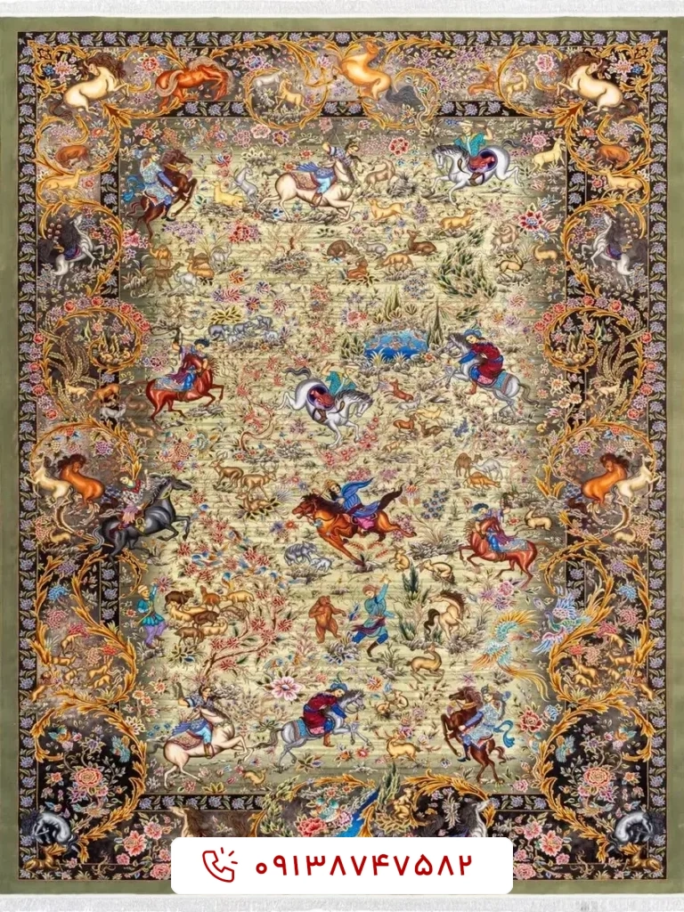 فرش کد 20CT0000 سبز 1500 شانه