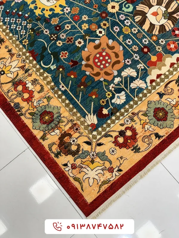 فرش کد tp900403 سبز 1000 شانه