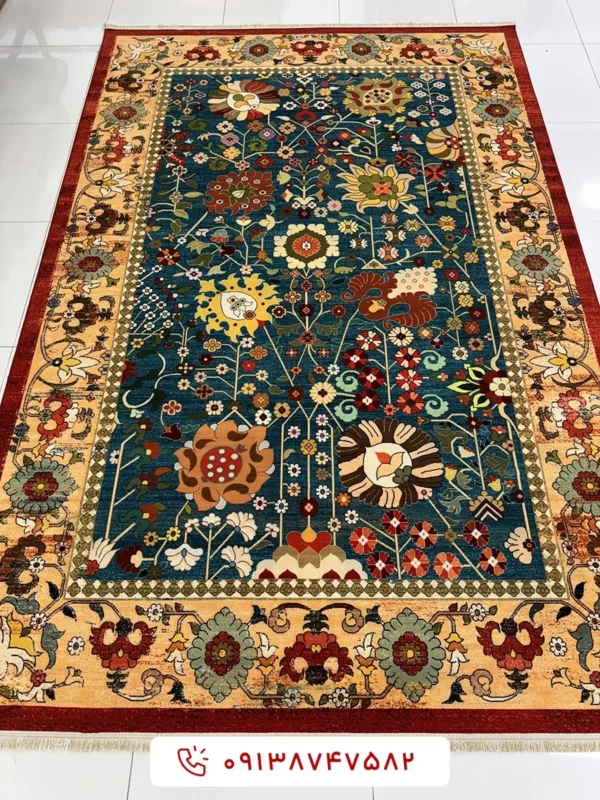 فرش کد tp900403 سبز 1000 شانه