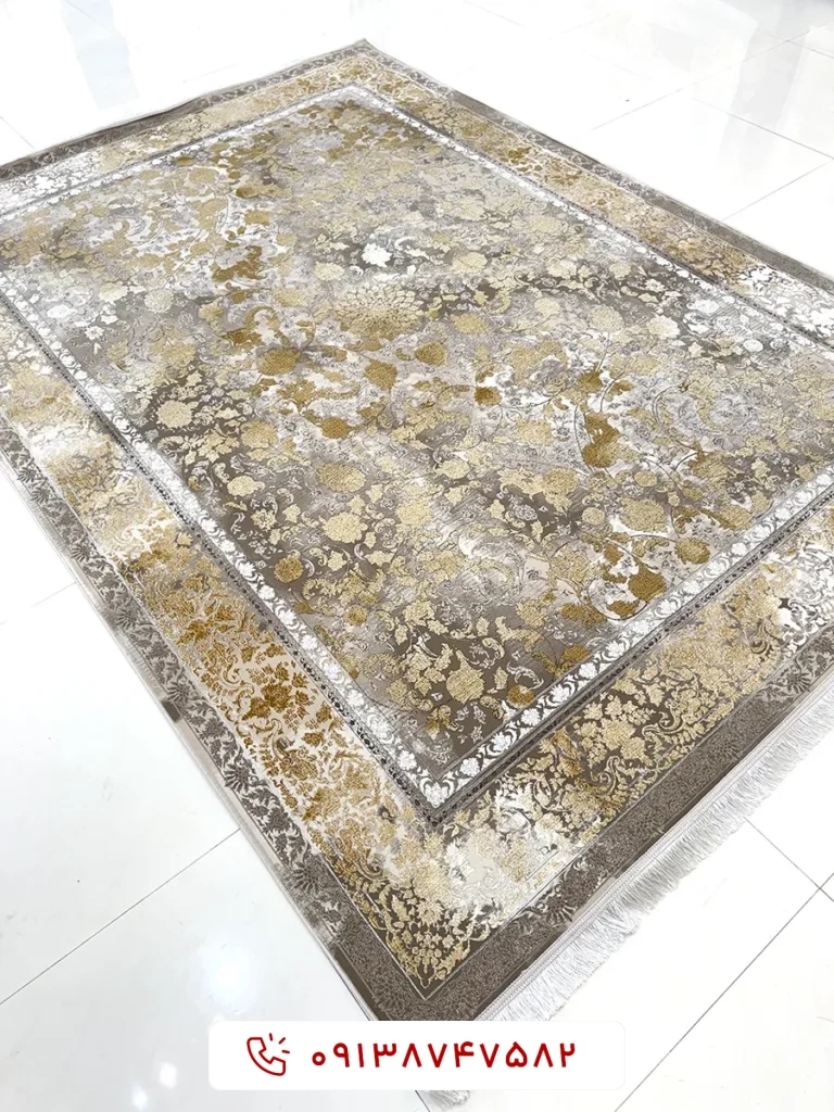 فرش کد 12902 کرم برجسته