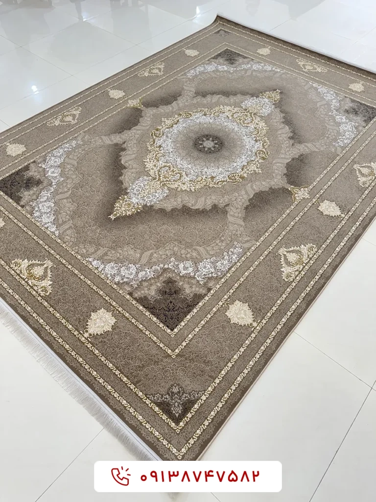 فرش کد 13859 طوسی برجسته
