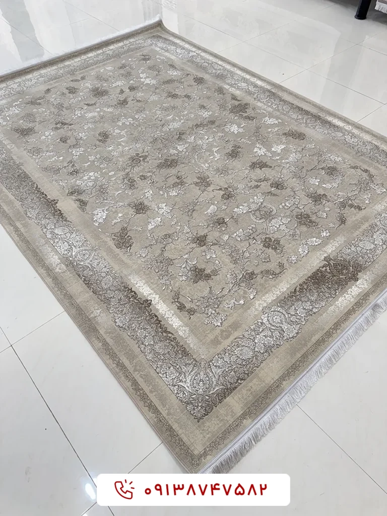 فرش 1200 شانه کد 85005 کرم برجسته