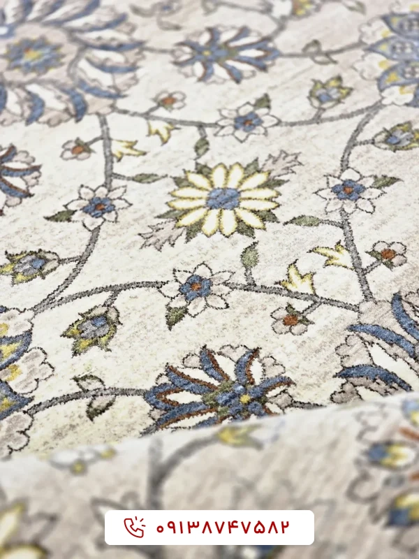 فرش سلطان آباد کد 76005 بژ کرم