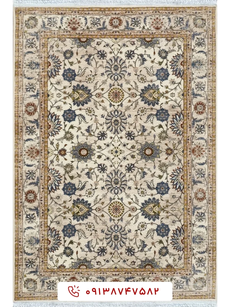 فرش سلطان آباد کد 76005 بژ کرم