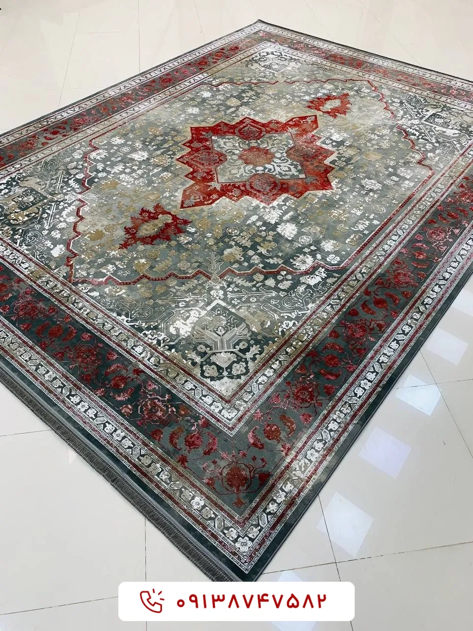 فرش 1200 شانه هریس دودی برجسته فرش 1200 شانه هریس دودی برجسته
