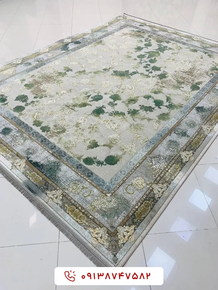 فرش 1200 شانه میلان 201 ترمه‌ای برجسته