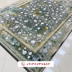 فرش 1200 شانه شاهکار 201 دودی برجسته